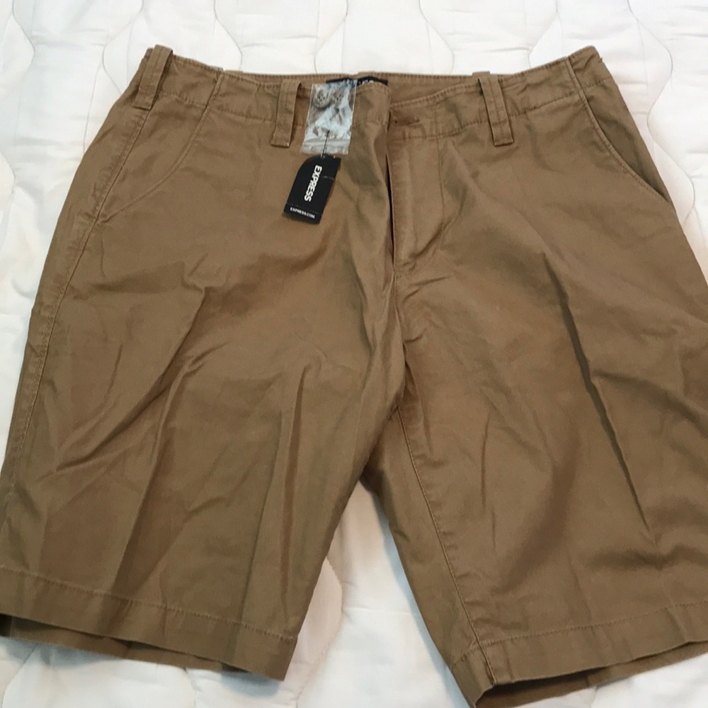 Express Size 30 Classic Fit Brown Cargo Shorts